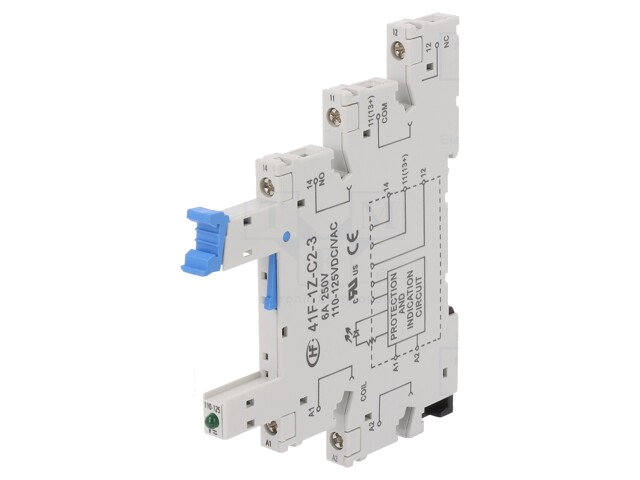 Socket; PIN: 5; 6A; 250VAC; op DIN-rail; schroefklemmen; -40÷55°C Socket; PIN: 5; 6A; 250VAC; op DIN-rail; schroefklemmen; -40÷55°C